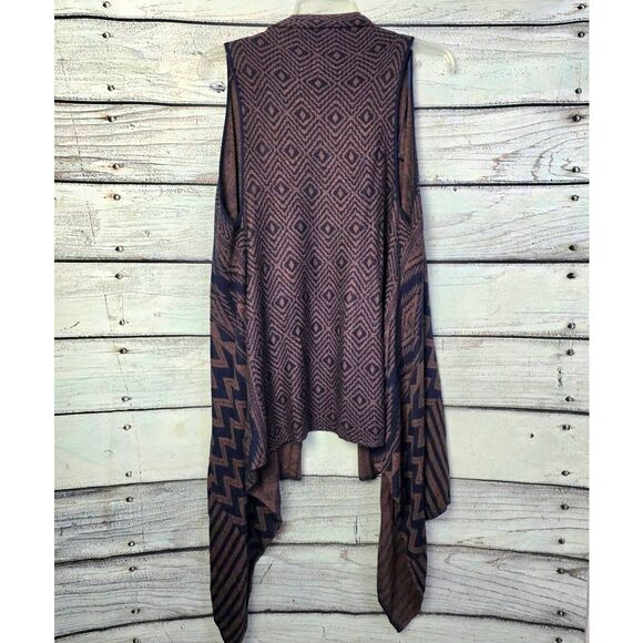 Como Vintage Open Front Aztec Knit Vest L - Picture 4 of 7